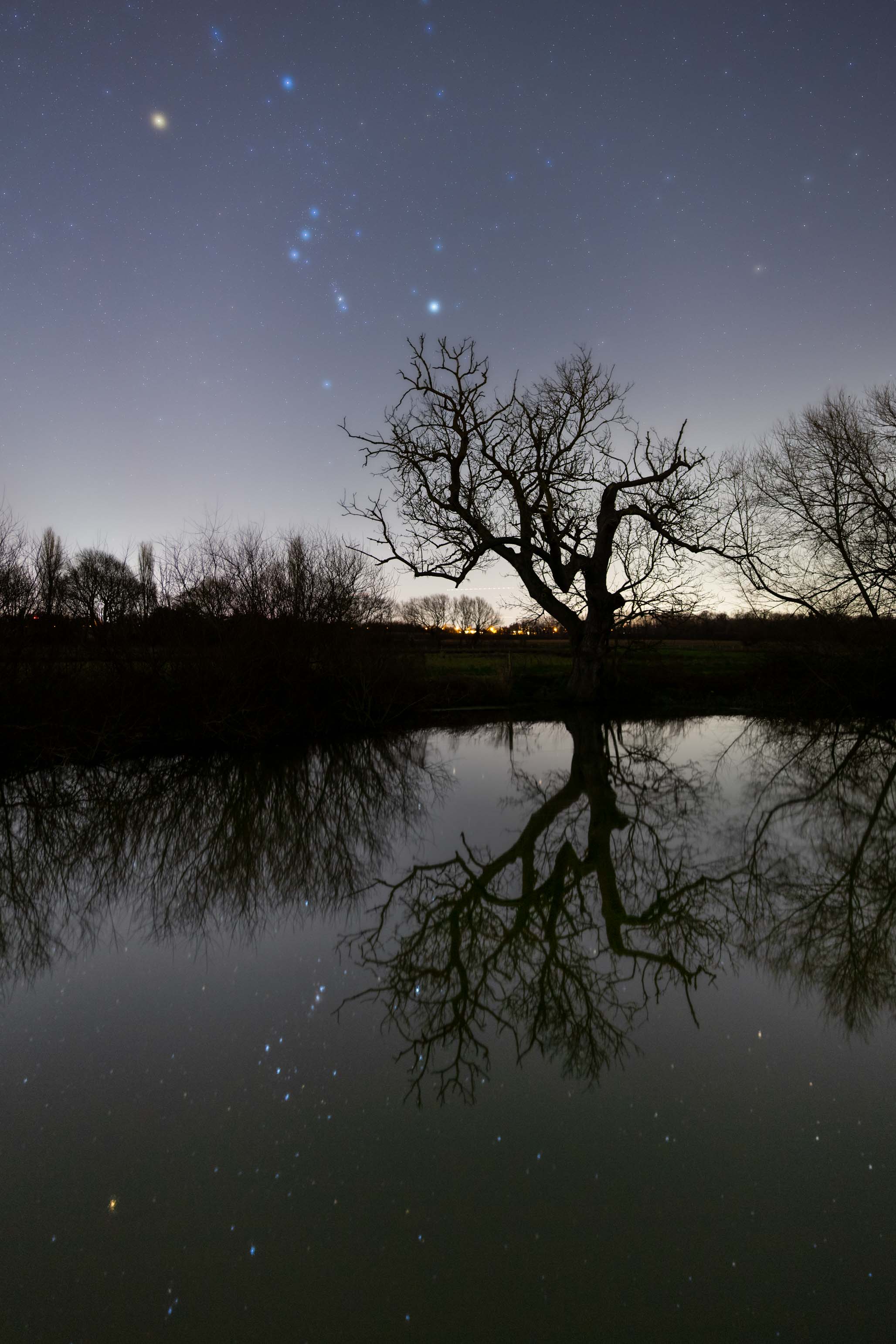 After taking the star trail image here, I knew I wanted to come back and get a still of Orion reflected in the water, which I eventually got round to in January 2023. The star glow filter has really helped accentuate the colours in the stars, especially the Red Betelgeuse.